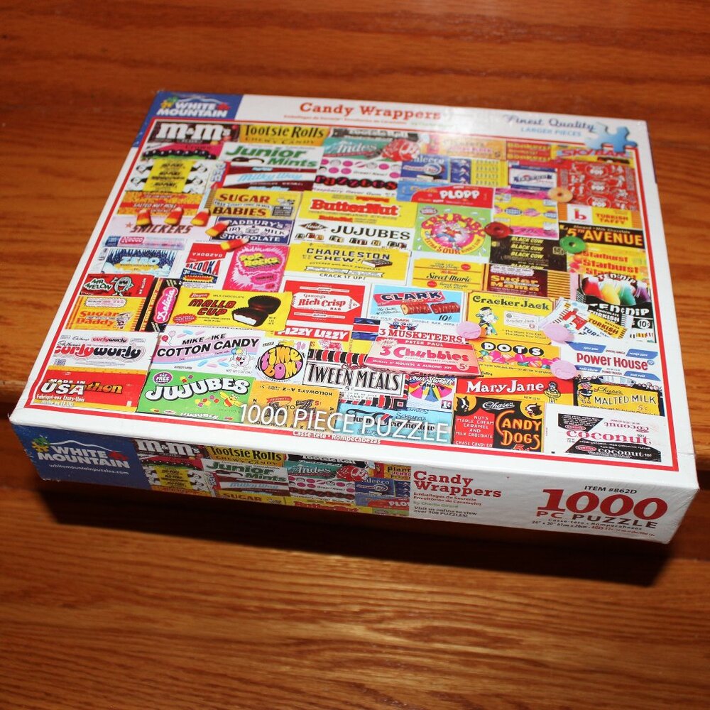 3/$55❤️CANDY WRAPPERS 2019 White Mountain Puzzles 1000 pc puzzle Charlie Girard